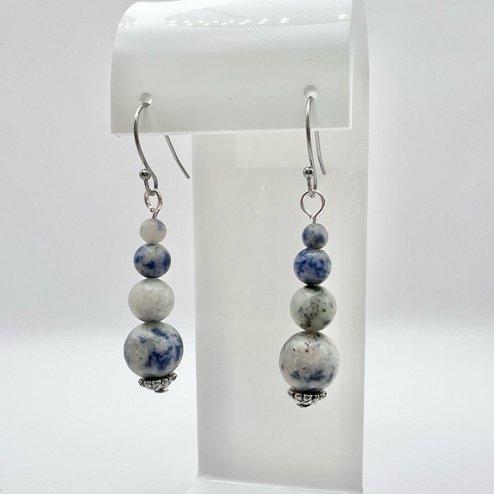BLUE DOT JASPER EARRINGS